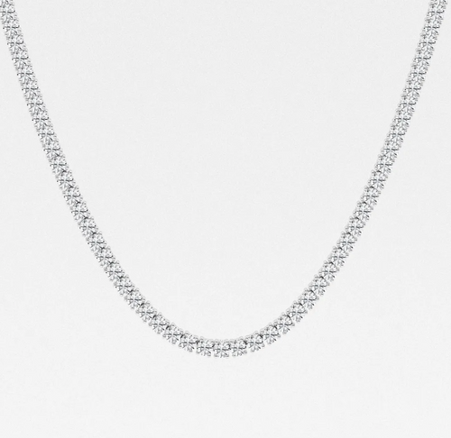 Custom - Diamond Tennis Solitaire Necklace