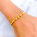 Shimmering Modern 21k Gold Bolo Bracelet