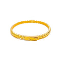 Stunning Dotted 22k Gold Bangle Bracelet