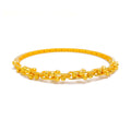 Contemporary Interlinked 22k Gold Bangle Bracelet 