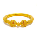 Magnificent Fancy Netted 22k Gold Screw Bangle