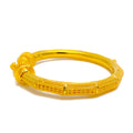 Magnificent Fancy Netted 22k Gold Screw Bangle