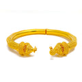 Magnificent Fancy Netted 22k Gold Screw Bangle