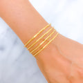 22k-gold-Dotted Smooth Satin Finish Bangles