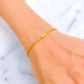Trendy Sleek 22K Gold Bracelet