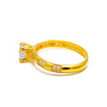 Ethereal Luscious 22k Gold CZ Ring