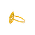Noble Netted Drop 22k Gold Ring 