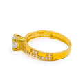 Iconic Lustrous 22k Gold CZ Ring