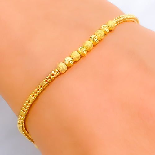 Ornate Blush 22K Gold Bracelet