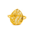 Iconic Luscious Leaf 22k Gold Ring 