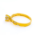 Sparkling Vibrant 22k Gold CZ Ring