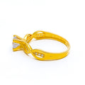 Regal Radiant 22k Gold CZ Ring