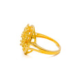 Dome Netted Floral 22k Gold Ring 