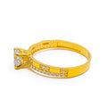 Vibrant Eternal 22k Gold CZ Ring