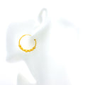 Alternating Radiant Orb 22k Gold Bali Earrings