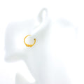 Sleek Dotted Dual Orb 22k Gold Bali Earrings