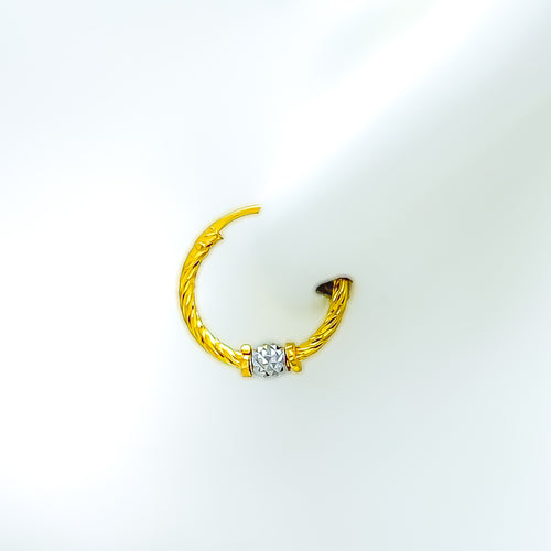 Dazzling Two-Tone 22k Gold Bali