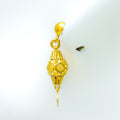 Radiant Orb 22k Gold Hanging Earrings 