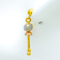 Trendy Multi-Color 22k Gold Hanging Earrings