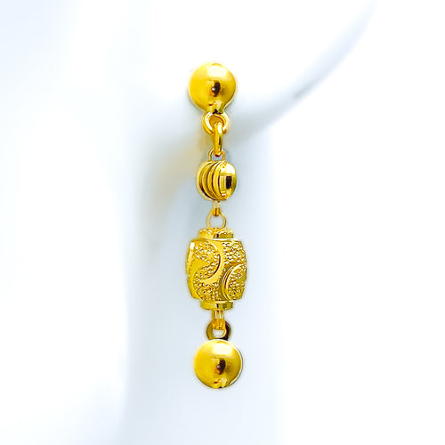 Bold Ethereal 22k Gold Hanging Earrings