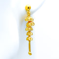 Dressy Tassel 22k Gold Hanging Earrings