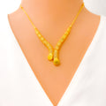 Radiant Contemporary 22k Gold Light-weight Necklace Set