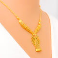 Unique Striking 22k Gold Light-weight Necklace Set