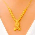 Delicate Delightful 22k Gold Light-weight Necklace Set
