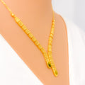 Smart Sophisticated 22k Gold Light-weight Necklace Set