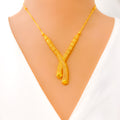 Mesmerizing Ornamental 22k Gold Light-weight Necklace Set