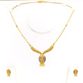 Unique Striking 22k Gold Light-weight Necklace Set