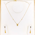 Dainty Sparkling 22k Gold Necklace Set