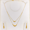 Gleaming Glossy 22k Gold Necklace Set
