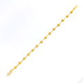 Beautiful Radiant Striped Orb 21k Gold Bracelet 
