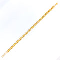 Sophisticated Smooth Curved 21k Gold Bracelet 