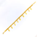 Extravagant Flat Dangling Oval 21k Gold Bracelet 