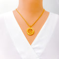 Trendy Adorned 22k Gold Pendant 