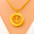 Trendy Adorned 22k Gold Pendant 