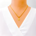 Chic Dainty 22k Gold Pendant 