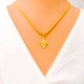 Chic Dainty 22k Gold Pendant 