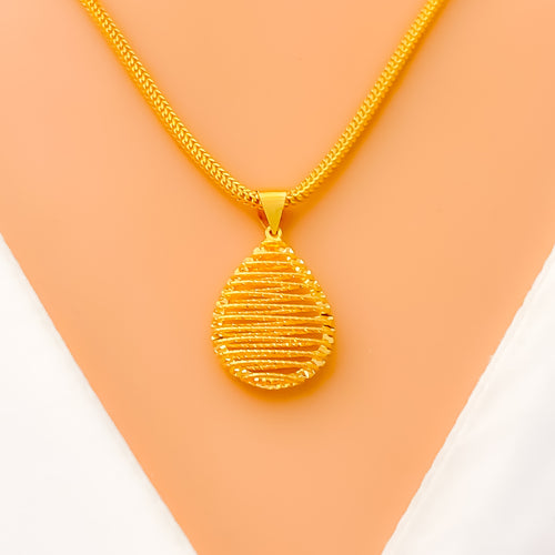 Opulent Shimmering 22k Gold Pendant