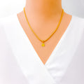 Reflective Slender 22k Gold Pendant