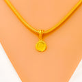 Reflective Slender 22k Gold Pendant