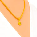 Reflective Slender 22k Gold Pendant