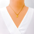 Dainty Flower 22k Gold Pendant