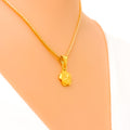 Dainty Flower 22k Gold Pendant