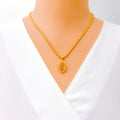 Charm Radiant 22k Gold Pendant