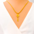 Blooming Tassel 22k Gold Pendant 