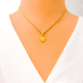 Tasteful Flower 22k Gold Pendant