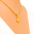Tasteful Flower 22k Gold Pendant